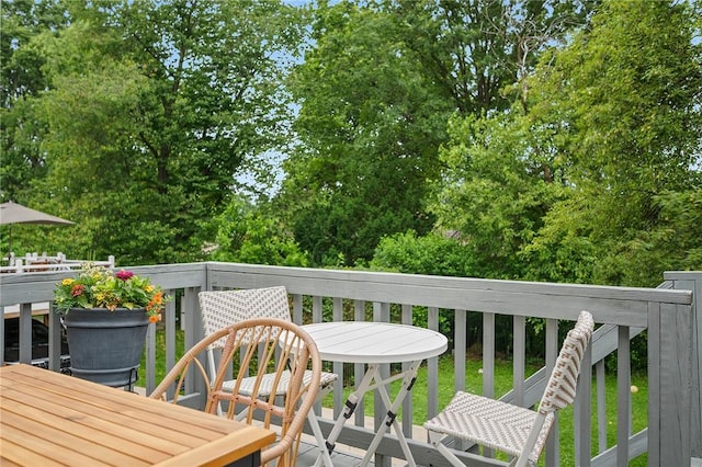727 Vermont Ave, Mt Lebanon, PA 15234 - deck featuring view of scattered trees