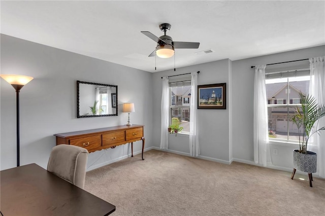 1006 Callaway Dr, Jeannette, PA 15644 - office featuring carpet and ceiling fan
