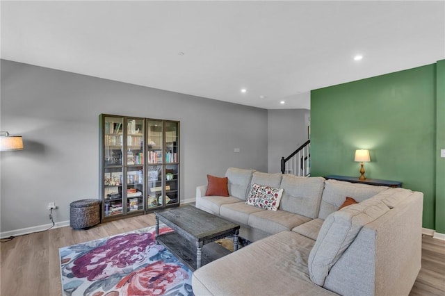 1006 Callaway Dr, Jeannette, PA 15644 - living room featuring wood finished floors and recessed lighting