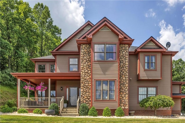 245 Shaw Ct, Salem Twp Wml, PA 15670 - view of front facade featuring covered porch