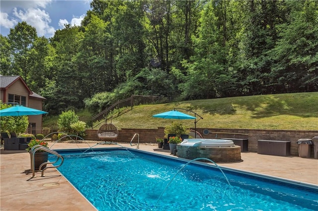 245 Shaw Ct, Salem Twp Wml, PA 15670 - view of swimming pool featuring a lawn and a patio area