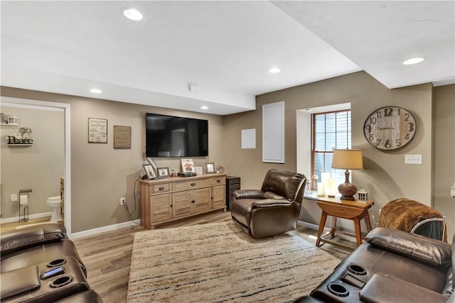 245 Shaw Ct, Salem Twp Wml, PA 15670 - living room with light wood-style floors and recessed lighting