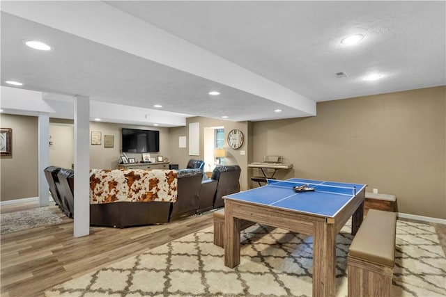 245 Shaw Ct, Salem Twp Wml, PA 15670 - playroom featuring light wood finished floors and recessed lighting