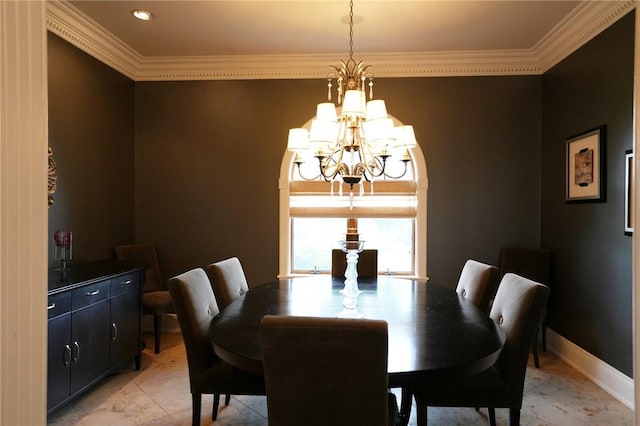 434 Bocktown Cork Rd, Independence Bea, PA 15026 - dining area with a chandelier and ornamental molding