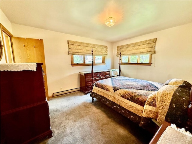 1180 Sunset Dr, Latrobe, PA 15650 - carpeted bedroom with a baseboard radiator