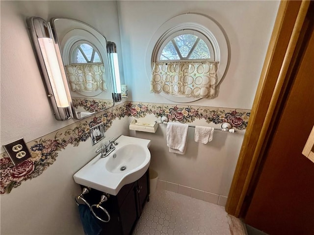 1180 Sunset Dr, Latrobe, PA 15650 - bathroom featuring vanity and tile patterned floors