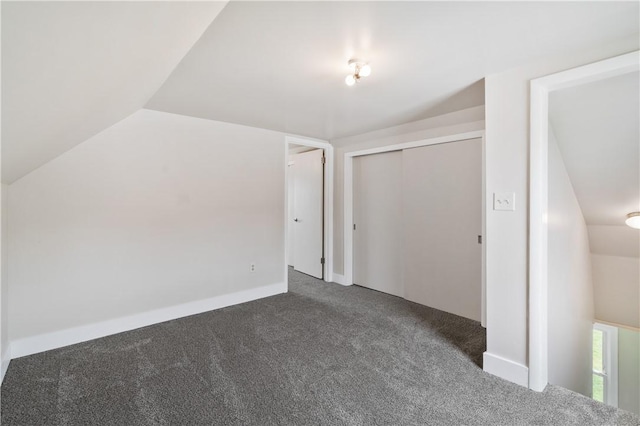 1029 Nimick Ave, Monaca, PA 15061 - unfurnished bedroom with carpet flooring, a closet, and lofted ceiling