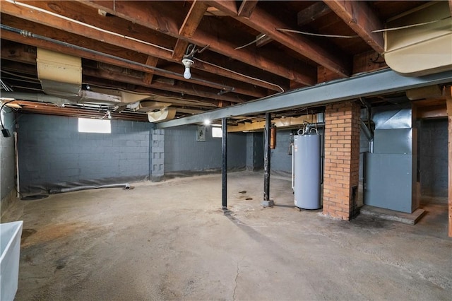 1029 Nimick Ave, Monaca, PA 15061 - basement with gas water heater and heating unit