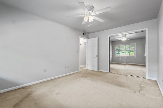 6108 Sanlin Dr, Moon/Crescent Twp, PA 15108 - unfurnished bedroom with carpet, a closet, and ceiling fan