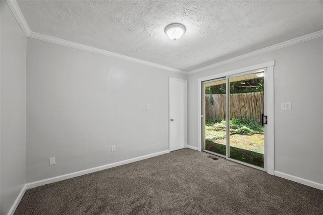 11256 Azalea Dr, Penn Hills, PA 15235 - carpeted empty room with a textured ceiling and crown molding