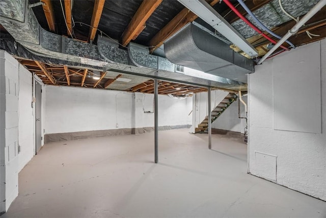 11256 Azalea Dr, Penn Hills, PA 15235 - unfinished below grade area featuring stairway