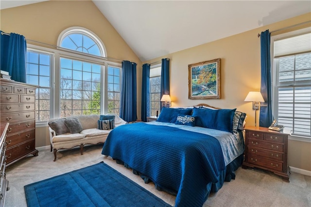 261 Patriot Ln, Economy, PA 15042 - carpeted bedroom with lofted ceiling and baseboards