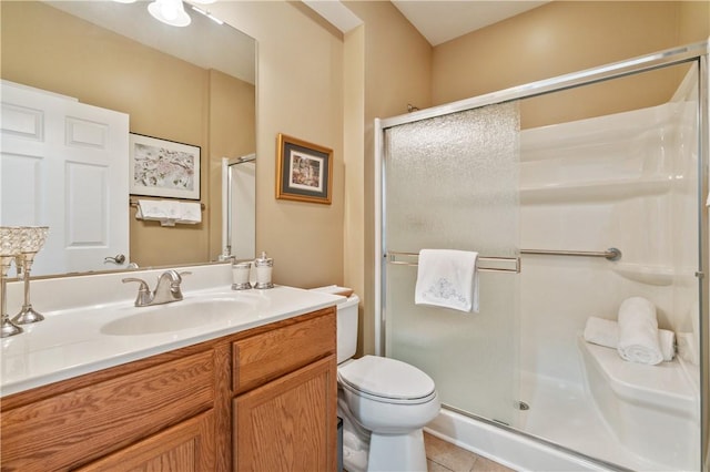 261 Patriot Ln, Economy, PA 15042 - full bathroom with vanity, a stall shower, and tile patterned flooring