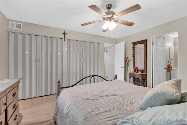 1410 Kenzie Dr, Robinson Twp, PA 15205 - bedroom featuring light wood finished floors and ceiling fan