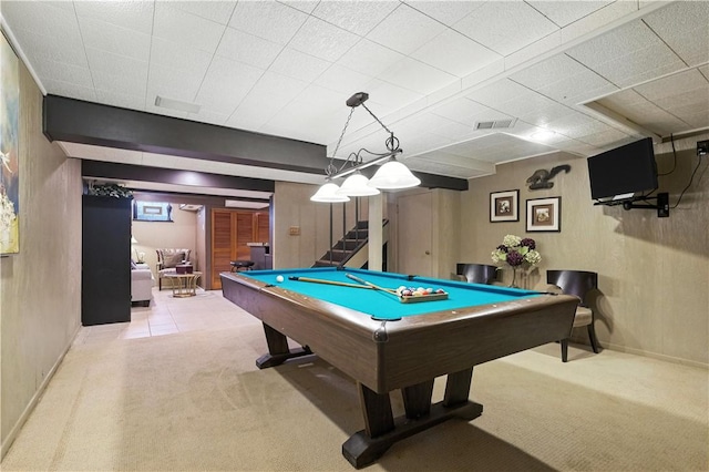8017 Edwood Rd, Mccandless, PA 15237 - playroom with carpet floors and pool table