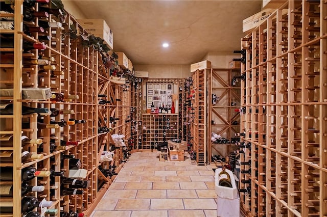 532 Salem Heights Dr, Pine Twp Nal, PA 15044 - wine cellar featuring tile patterned flooring and recessed lighting