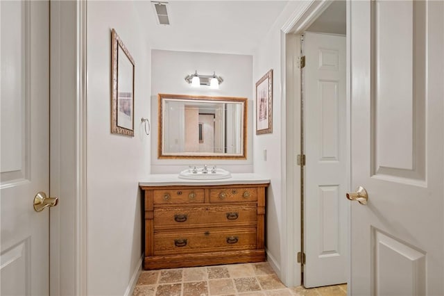 532 Salem Heights Dr, Pine Twp Nal, PA 15044 - bathroom featuring vanity and stone finish flooring