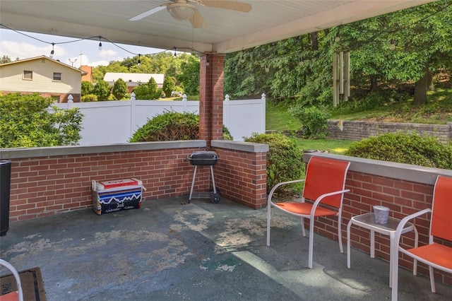 2860 Beaver Rd, Pa, PA 15003 - view of patio / terrace featuring a ceiling fan and grilling area