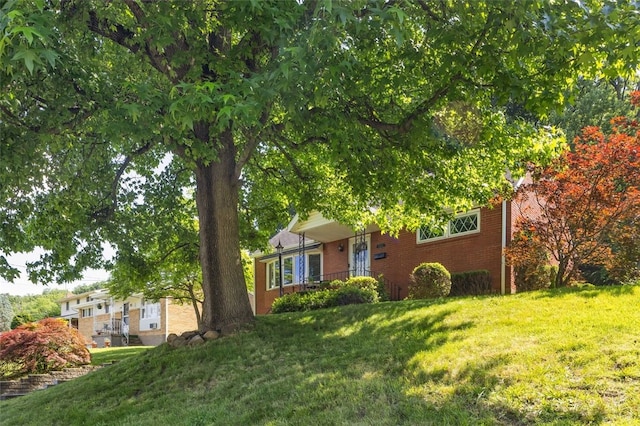 2860 Beaver Rd, Pa, PA 15003 - view of property hidden behind natural elements with brick siding and a front yard