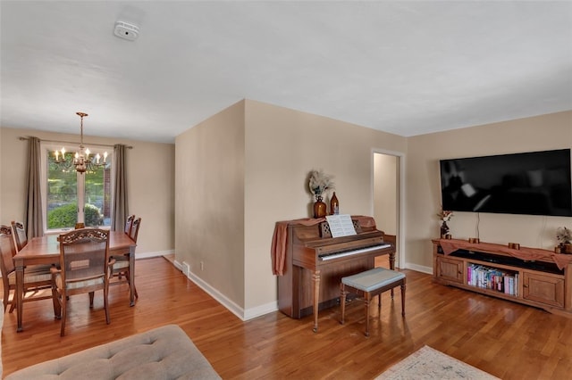2860 Beaver Rd, Pa, PA 15003 - living room featuring a chandelier and light wood finished floors