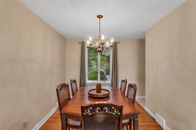 2860 Beaver Rd, Pa, PA 15003 - dining space with a chandelier and light wood-type flooring