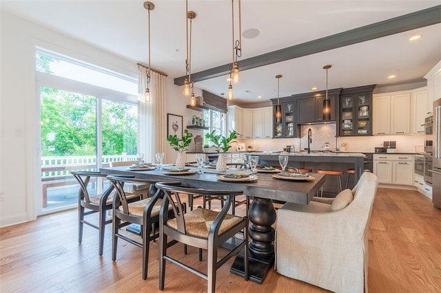 421 Johnston Rd, Saint Clair, PA 15241 - dining room with light wood finished floors and recessed lighting