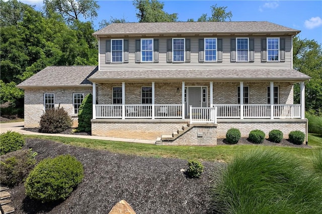 3013 Chessman St, Hampton, PA 15101 - view of front facade featuring covered porch, brick siding, and stairway