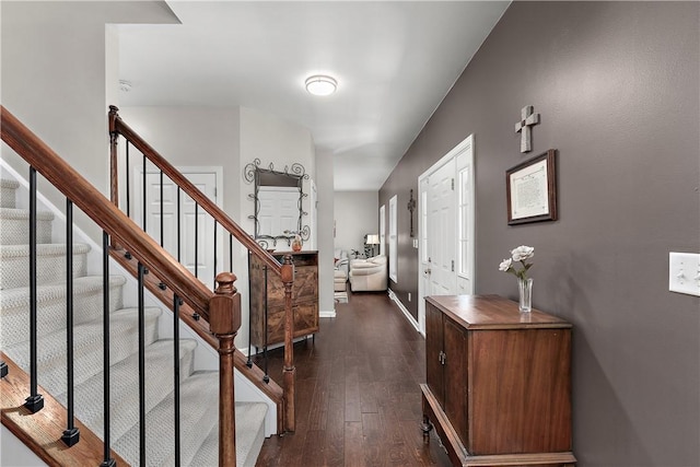 3013 Chessman St, Hampton, PA 15101 - foyer entrance featuring dark wood-style floors and stairway