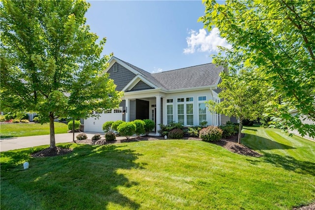 517 Altmyer Fields Ln, Marshall, PA 15090 - view of front of house featuring driveway, a front lawn, an attached garage, and roof with shingles