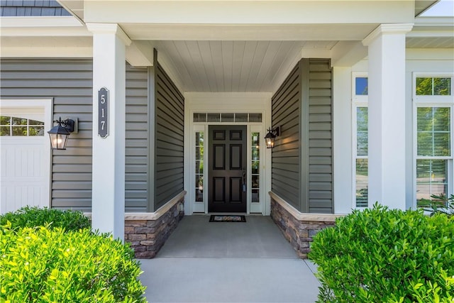 517 Altmyer Fields Ln, Marshall, PA 15090 - doorway to property with stone siding and covered porch