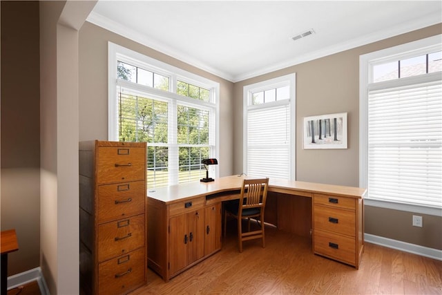 517 Altmyer Fields Ln, Marshall, PA 15090 - office space with light wood-type flooring and crown molding