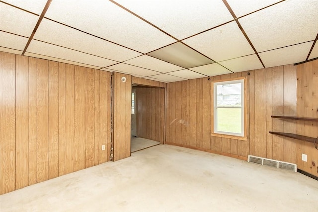 133 2nd, St, PA 15961 - spare room with a paneled ceiling and wooden walls