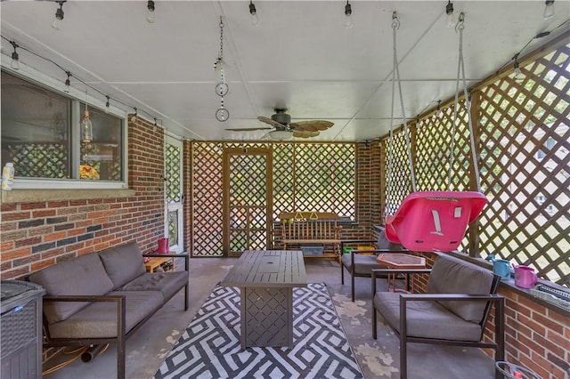 391 Wendel Rd, Pa, PA 15642 - view of patio featuring an outdoor hangout area and a ceiling fan