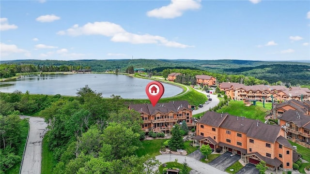 116 Lakeside Trl, Seven Springs Resort, PA 15622 - bird's eye view of a large body of water and a forest