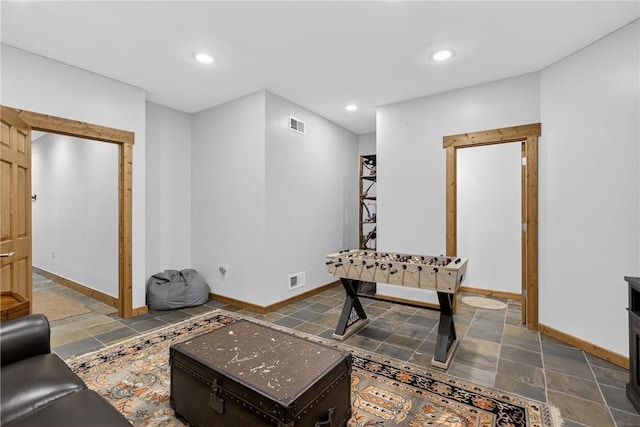 116 Lakeside Trl, Seven Springs Resort, PA 15622 - recreation room featuring recessed lighting and stone finish flooring