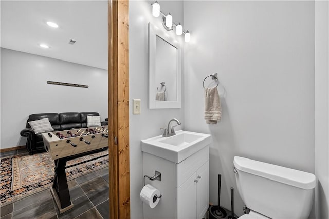 116 Lakeside Trl, Seven Springs Resort, PA 15622 - bathroom featuring vanity and recessed lighting