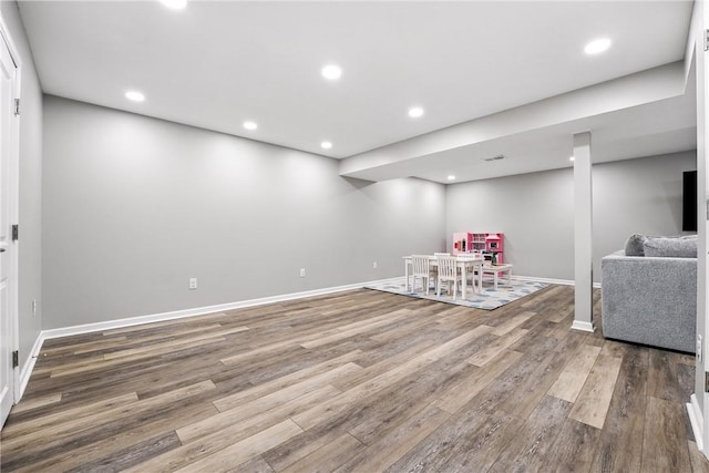 3049 Eagle Ridge Dr, Middlesex Twp, PA 16059 - playroom featuring wood finished floors and recessed lighting