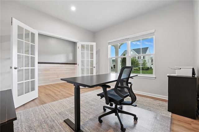 3049 Eagle Ridge Dr, Middlesex Twp, PA 16059 - office with french doors and wood finished floors