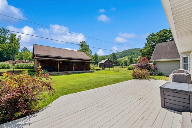 409 Park Rd, Bullskin Twp, PA 15683 - deck featuring a lawn and grilling area