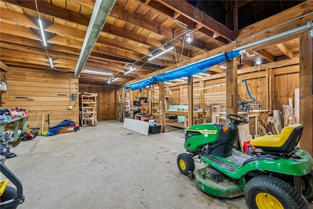409 Park Rd, Bullskin Twp, PA 15683 - garage with wooden walls