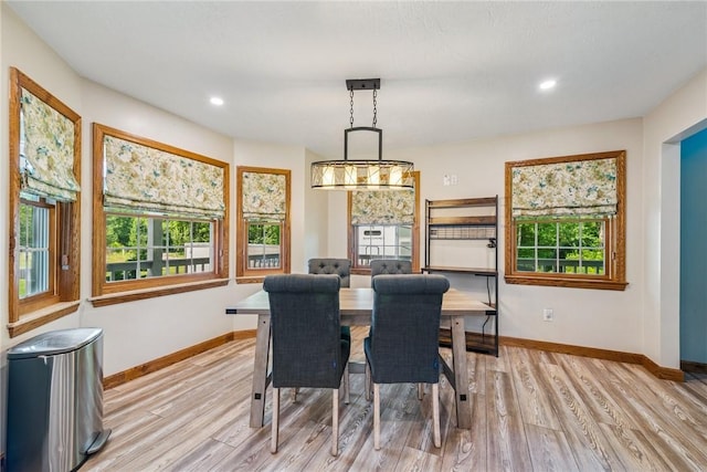 409 Park Rd, Bullskin Twp, PA 15683 - dining area featuring healthy amount of natural light, light wood-style flooring, and recessed lighting