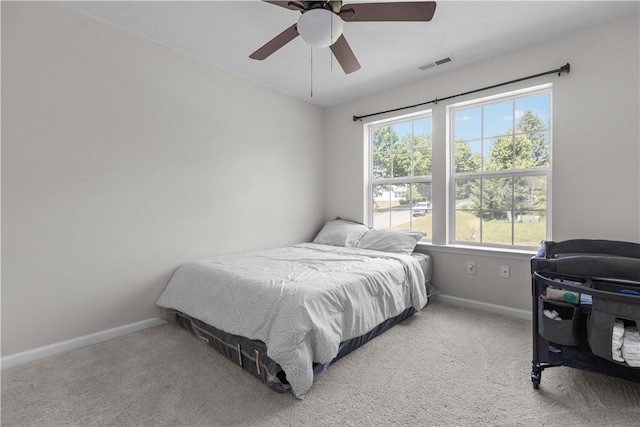 829 Frickwood Dr, South Park, PA 15129 - carpeted bedroom featuring baseboards and a ceiling fan