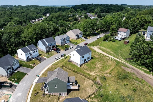 829 Frickwood Dr, South Park, PA 15129 - aerial perspective of suburban area with a forest