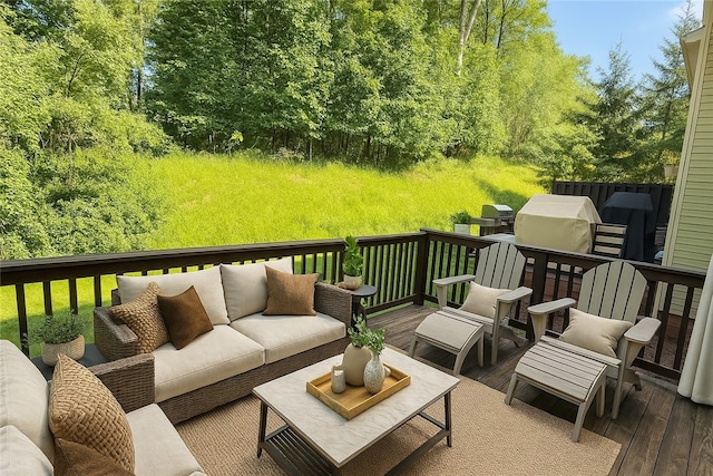 114 Southern Valley Ct, Adams Twp, PA 16046 - wooden terrace with an outdoor hangout area