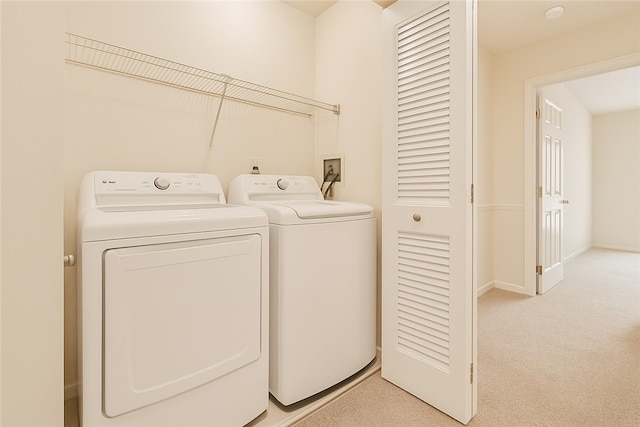 114 Southern Valley Ct, Adams Twp, PA 16046 - laundry area featuring separate washer and dryer and light colored carpet