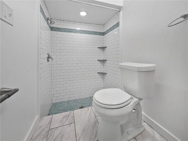 7304 Forest Way, Homewood-Brushton, PA 15208 - bathroom featuring a stall shower and marble finish floors