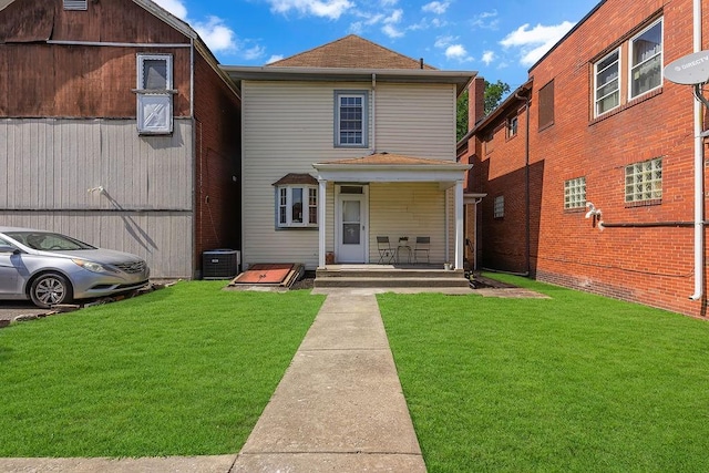 1104 Allegheny St, New Brighton, PA 15066 - view of front of property with a front yard and covered porch