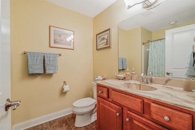 1303 Shinnecock Ct, Adams Twp, PA 16046 - bathroom with vanity, tile patterned flooring, and a shower with shower curtain