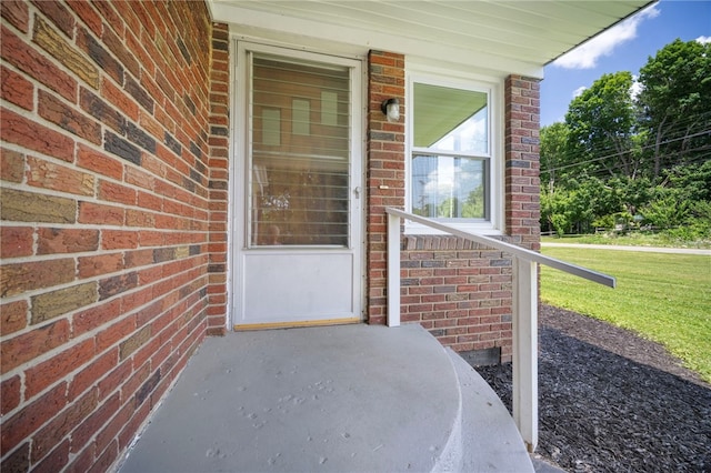 389 Mercer Rd, Hempfield Twp Mer, PA 16125 - property entrance with brick siding and a lawn
