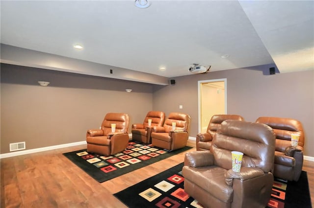 216 Beagle Dr, Moon/Crescent Twp, PA 15108 - home theater featuring wood finished floors and recessed lighting